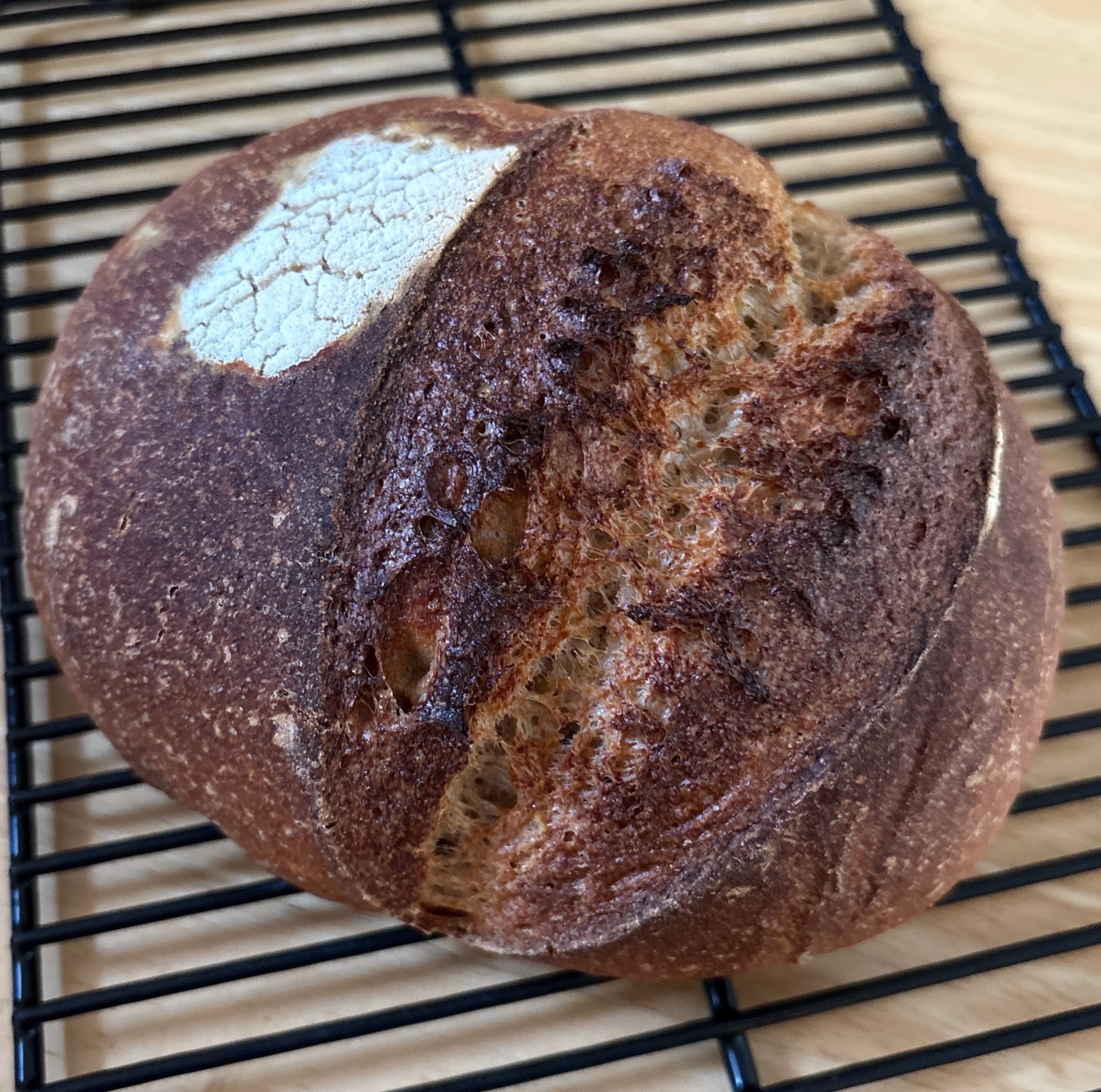 Fresh-Milled Sourdough Loaf (using Dutch Oven)
